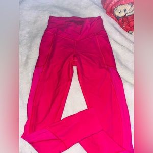 Victoria’s Secret hot pink mesh leggings